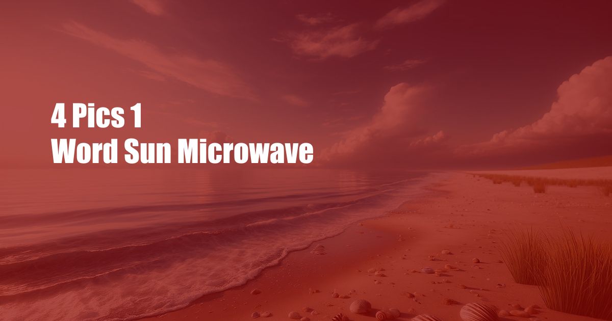 4 Pics 1 Word Sun Microwave