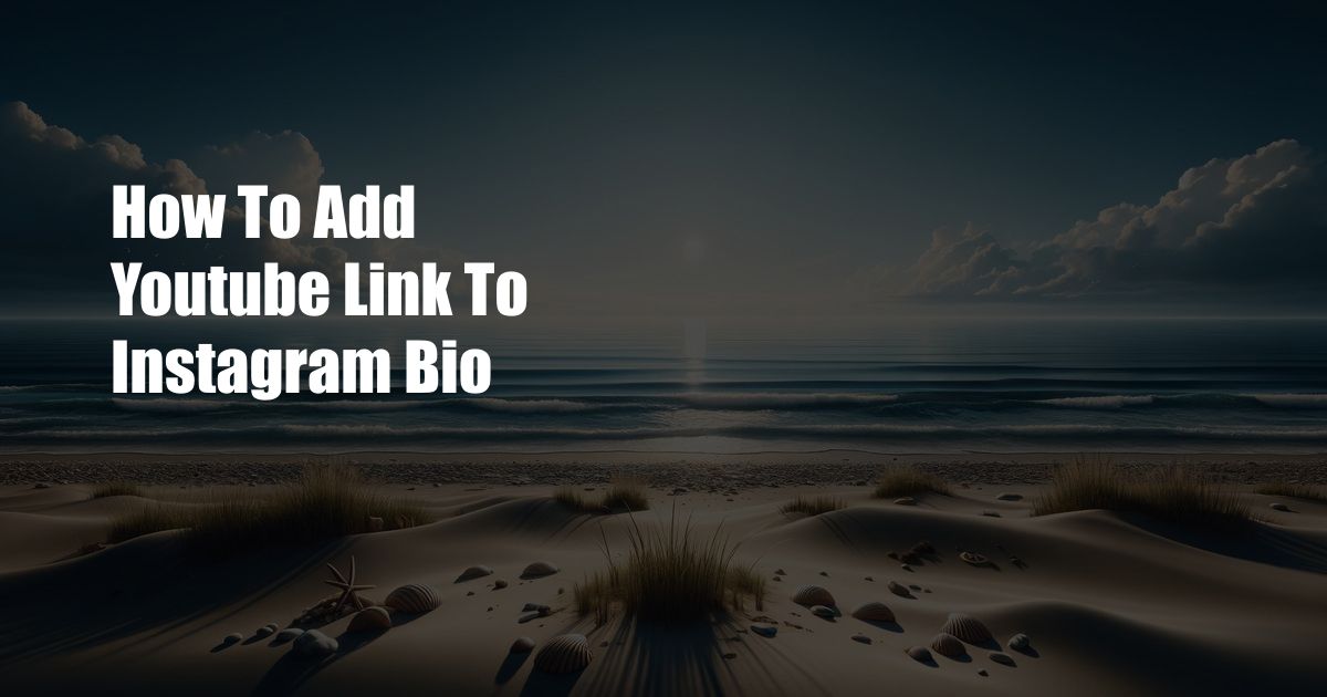 How To Add Youtube Link To Instagram Bio