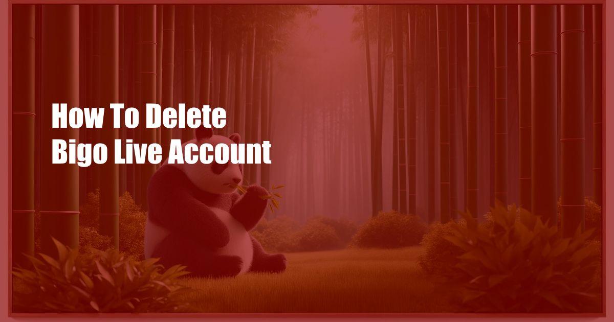 How To Delete Bigo Live Account