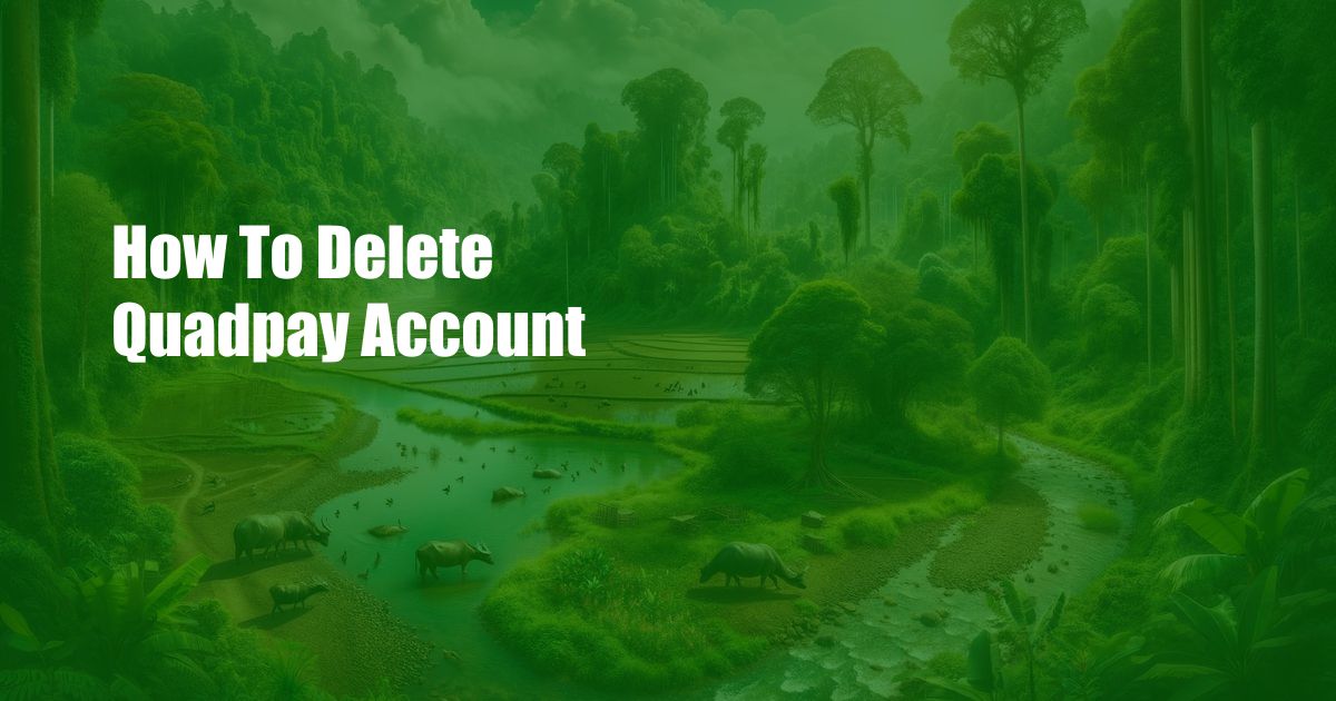 How To Delete Quadpay Account