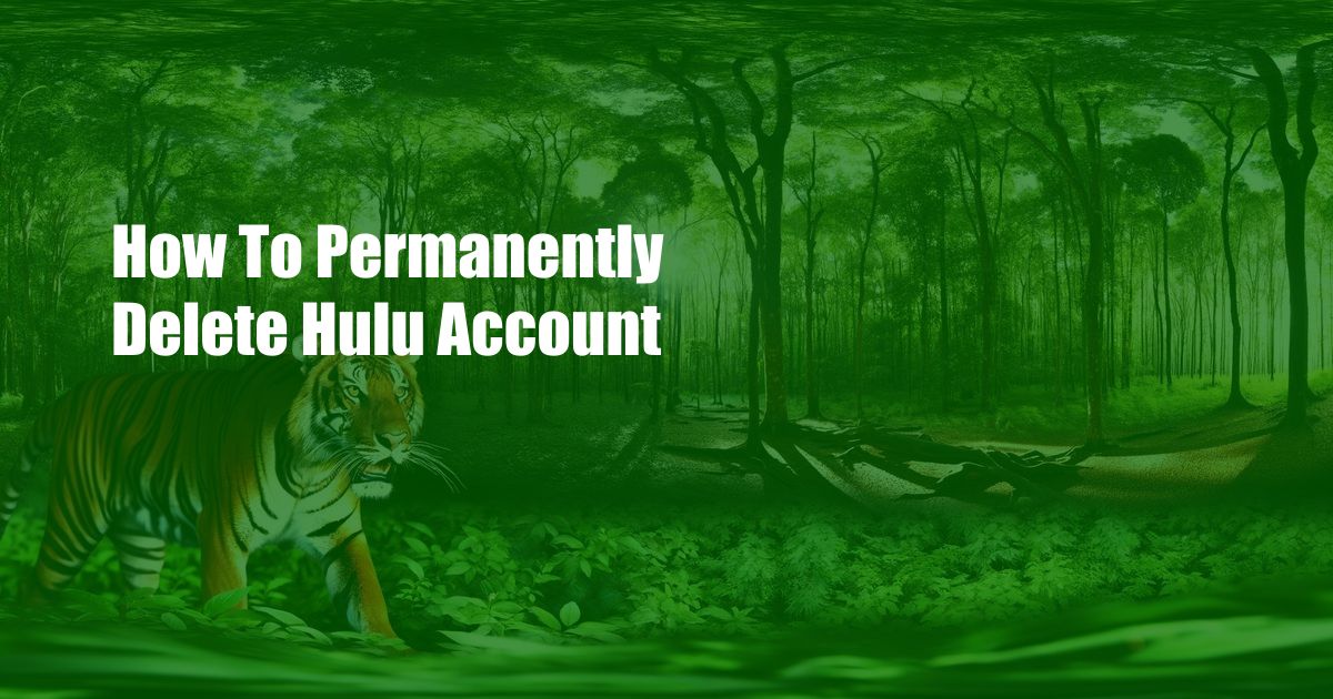How To Permanently Delete Hulu Account