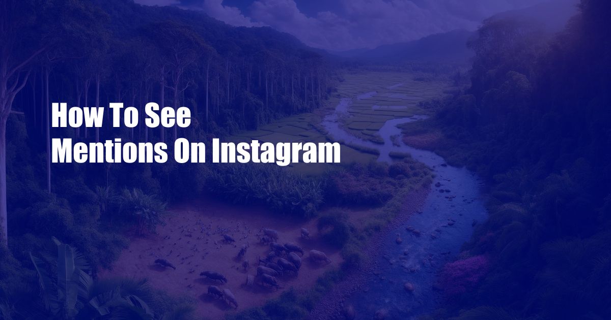 How To See Mentions On Instagram