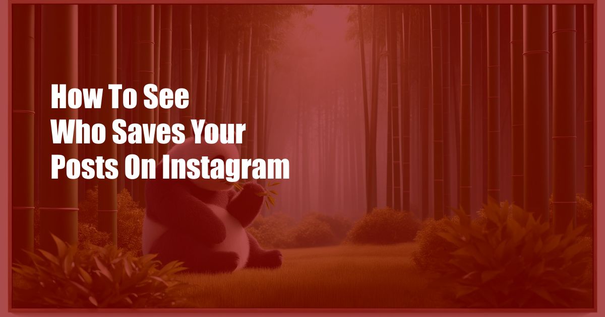 How To See Who Saves Your Posts On Instagram