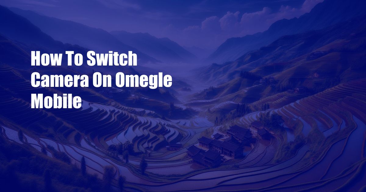 How To Switch Camera On Omegle Mobile