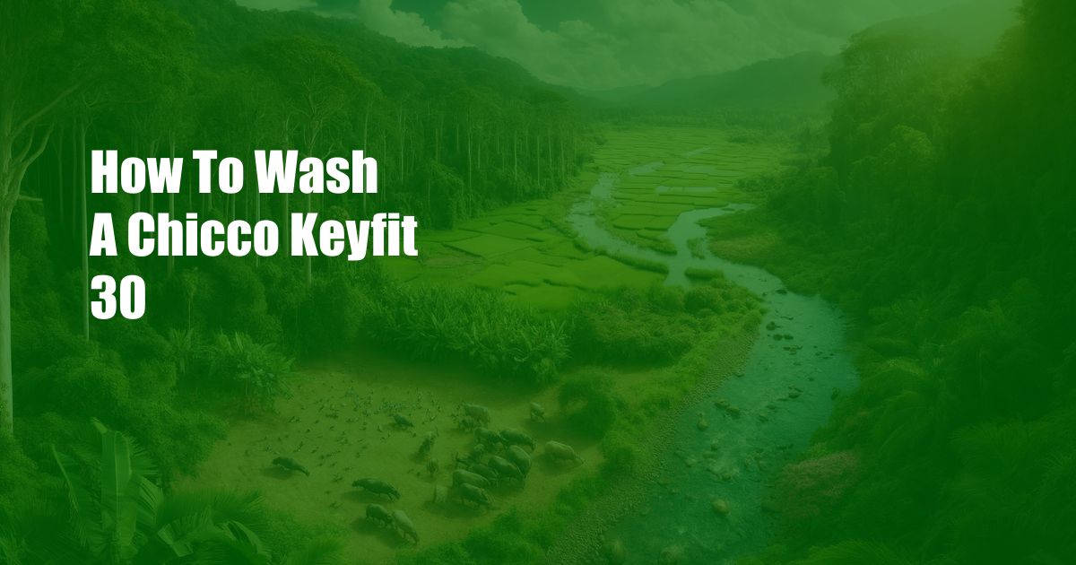 How To Wash A Chicco Keyfit 30